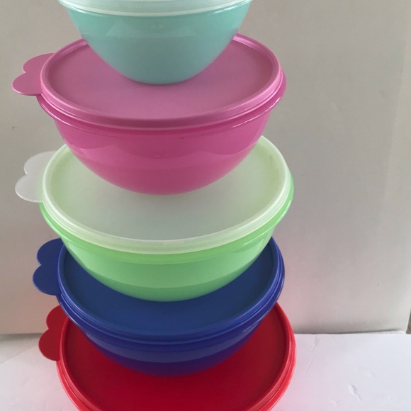 Vintage Tupperware  Wonderlier Bowl 5-Pc Set - Picture 2 of 16